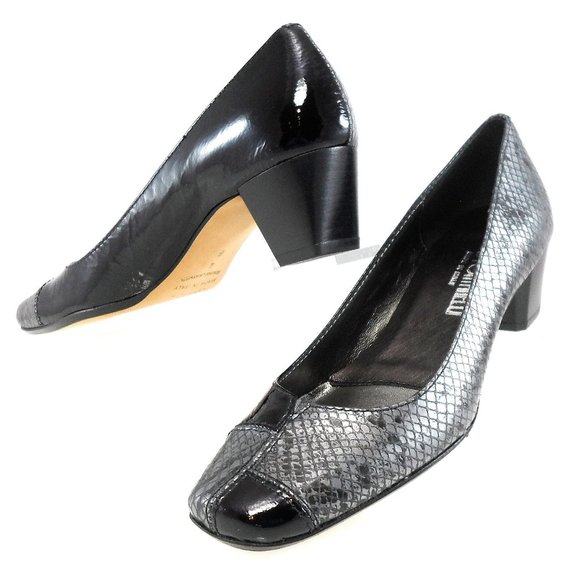 NIB$285 Renzo Fontanelli Italy Vanto Contrast Leather Slip-On Pump Low Heel Sz 4 - Picture 13 of 13